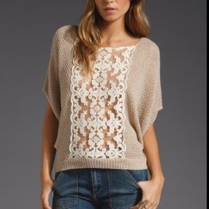 Free People lace front batwing sweater